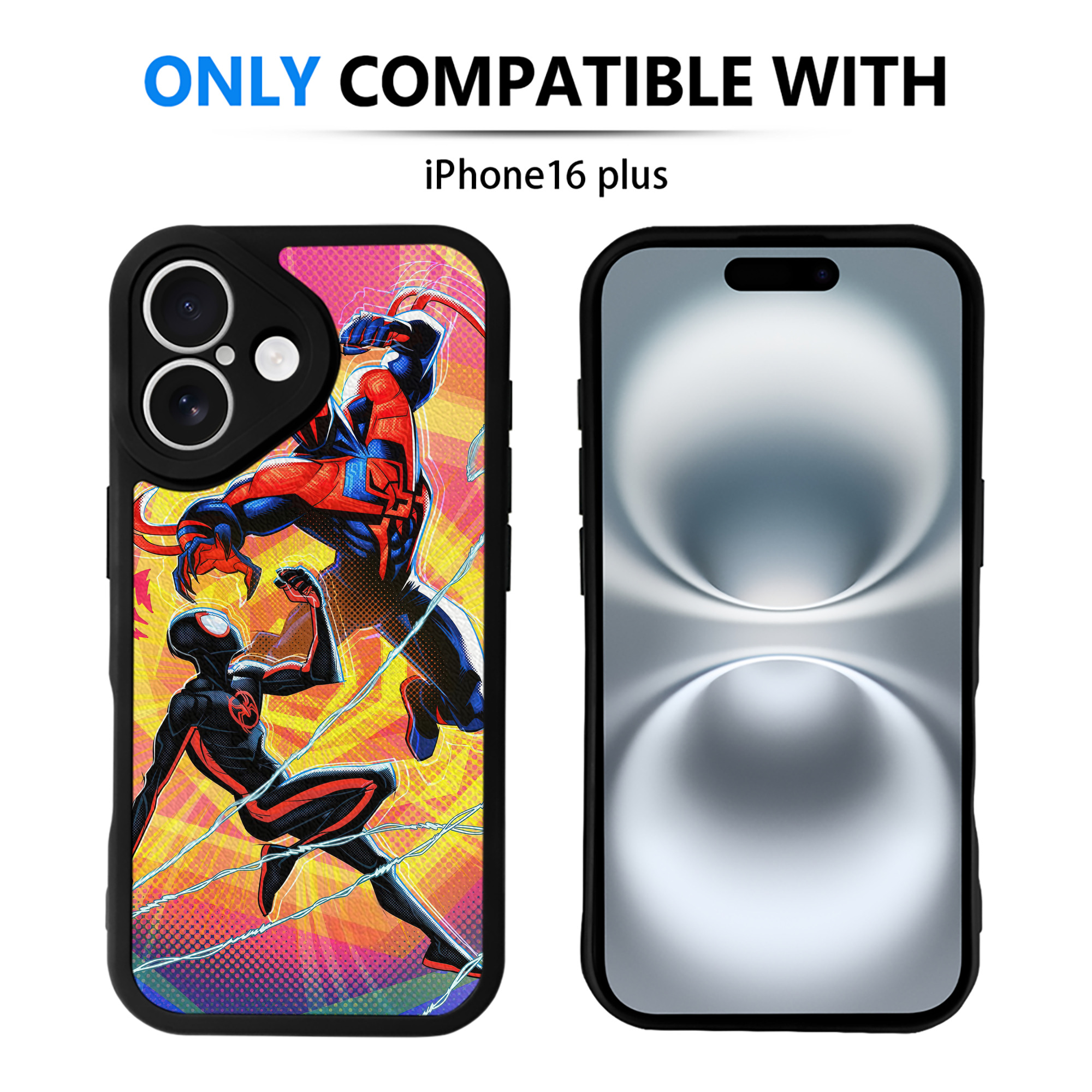Spider Man スパイダーマン 【iPhone 16シリーズ対応】シリコンスマホケース（レザー調） 材質：シリコン